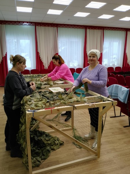 Изготовление маскировочных сетей для СВО