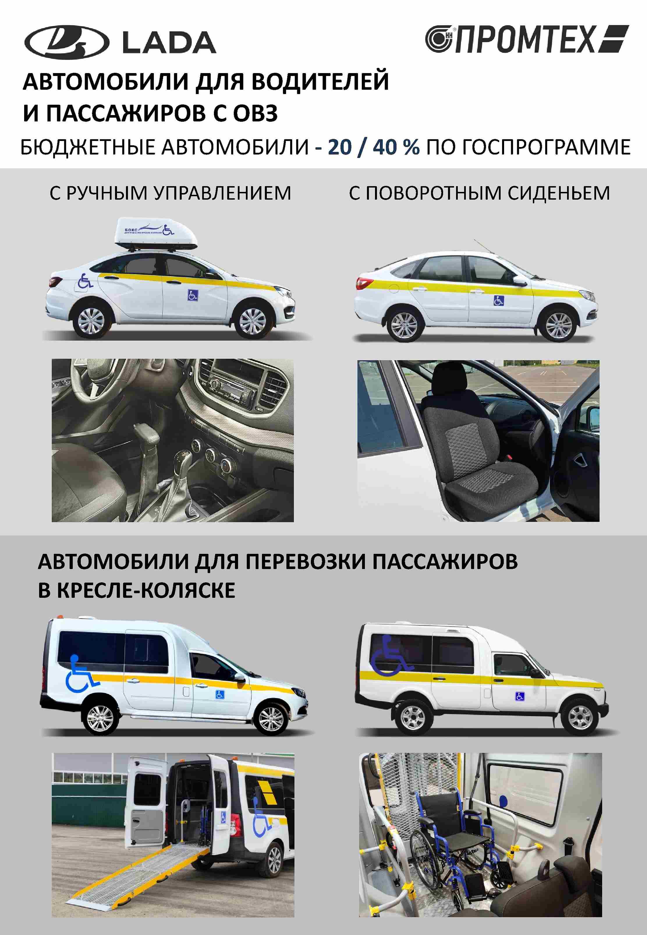 Автомобили для водителей и пассажиров с ОВЗ